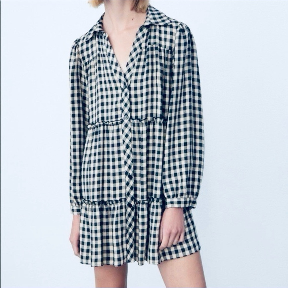 Black and White Gingham Dress